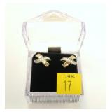 14K Yellow gold round brilliant and baguette