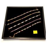 5- Sterling gemstone bracelets