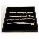 4- Sterling silver bracelets