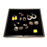 Lot, sterling silver earrings, 8 pairs