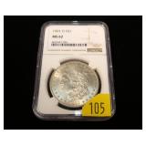 1901-O Morgan dollar, NGC slab certified MS-62