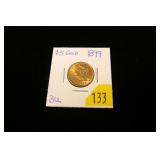 1899 $5 Gold Liberty Half Eagle, BU