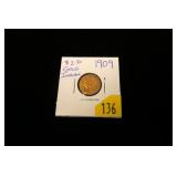1909 $2.50 Gold Indian Quarter Eagle