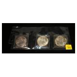 3- American Silver Eagles: 1992, 1994, 1999 1 oz.
