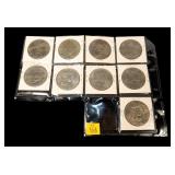 9- Eisenhower dollars, clad 1971-1976