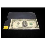 $5 Federal reserve note, series of 1950E, AU