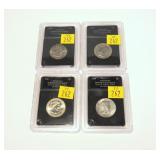 4- Slabbed Susan B. Anthony dollars: 1979,