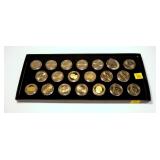 20- Presidential dollars, uncirculated and proof,