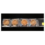 4- 1 oz. copper coins