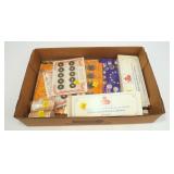 Lot, coin and medal sets and wooden nickels