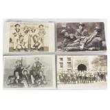 Lot, real photo postcards - music, parades -