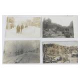 Lot, real photo postcards - old town and city