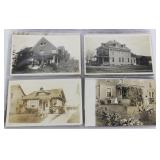 Lot, real photo postcards - buildings, houses,