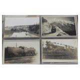 Album of Trains Postcards - some real photo -