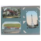 Album - mostly holiday postcards -