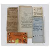 Lot, bulletin, legal papers, warrants, misc. paper