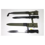 2 - Spanish INI M1964 Knife bayonets with scabbard