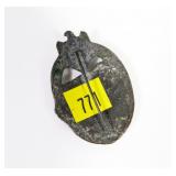 German WWII pin with tank and eagle
