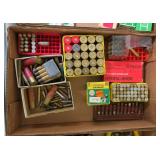 Lot, loose shotgun, rifle and pistol ammo: 12 Ga.,
