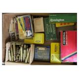 Lot, reloads, partial boxes ammo, brass: .270 WIN
