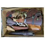 Lot, leather holsters