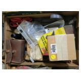 Lot, REM 35 brass, ammo pouch, pocket knife,