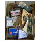 Lot, pistol grip, scope cover, safety vests, sling