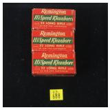 3- Boxes vintage Remington .22 LR cartridges