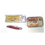 2- Case pocket knives: Pocket Worn with box and