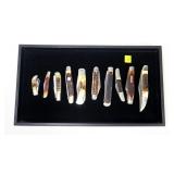 10- Pocket knives: United, Remington, Frost,