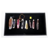 8- Pocket knives: 4-Case, Camper, Camillus,
