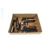 Lot, assorted knives with sheaths, 11 pcs.