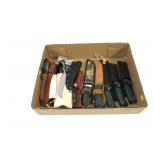 Lot, 7 Schrade Old Timer knives with sheaths and