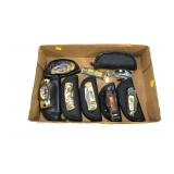 Lot, assorted collector knives with cases