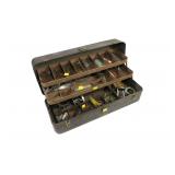 Spoon vintage tackle box with contents