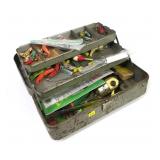 Tackle box with plugs, spoons and misc.