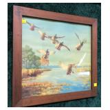 15" x 16" framed duck print