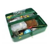 Green Tackle box with contents