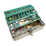 Tackle Box with assorted spinners, spoons and