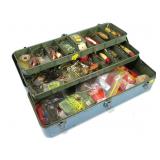 Tackle box with contents includes