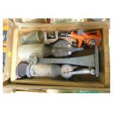 Wooden ammo box with Lyman and Redding