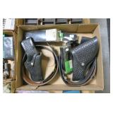 Lot, pistol belts, holsters, slings