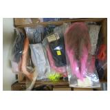 Lot, fur and streamers for lures