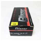 Box of Blazer .357 Magnum 158-grain JHP