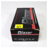 Box of Blazer .357 Magnum 158-grain