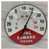 18IN GLASS FRONT KING EDWARD THERMOMETER