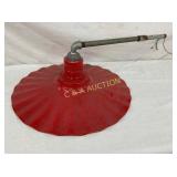 20IN RED PORC. MORNING GLORY STATION LIGHT