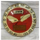 10IN COWIN BUILDING THERMOMETER NICE GRAPHICS