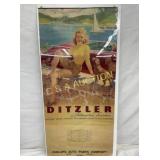 1947 DITZLER AUTOMOTIVE CALENDAR 23X13