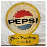 SST PEPSI DIECUT STORE SIGN 41X55 1/2